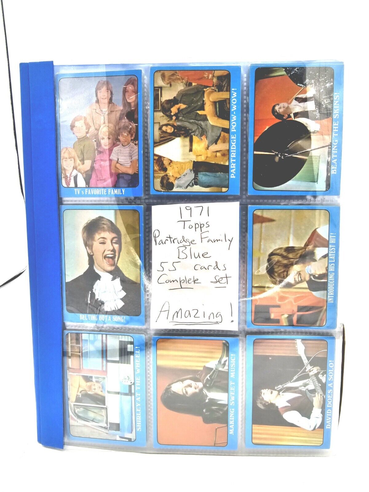 1971 TOPPS X-NM PARTRIDGE FAMILY SERIES 2 BLUE BORDER COMPLETE 55 CARD SET