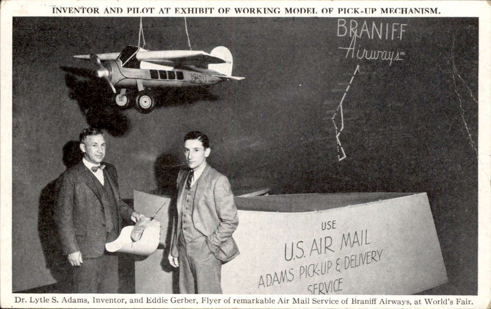 Chicago Braniff Airlines World\'s Fair Lytle Adams & Eddie Gerber 1933 Postcard Chicago Braniff Airlines World\'s Fair Lytle Adams & Eddie Gerber 1933 Postcard