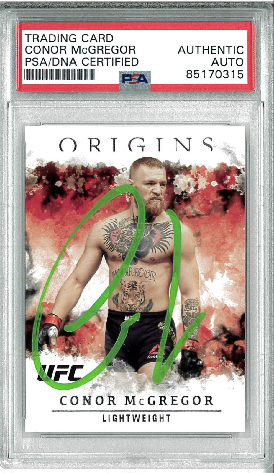 Conor McGregor Signed Autograph Slabbed UFC 2021 Panini Origins Card PSA DNA