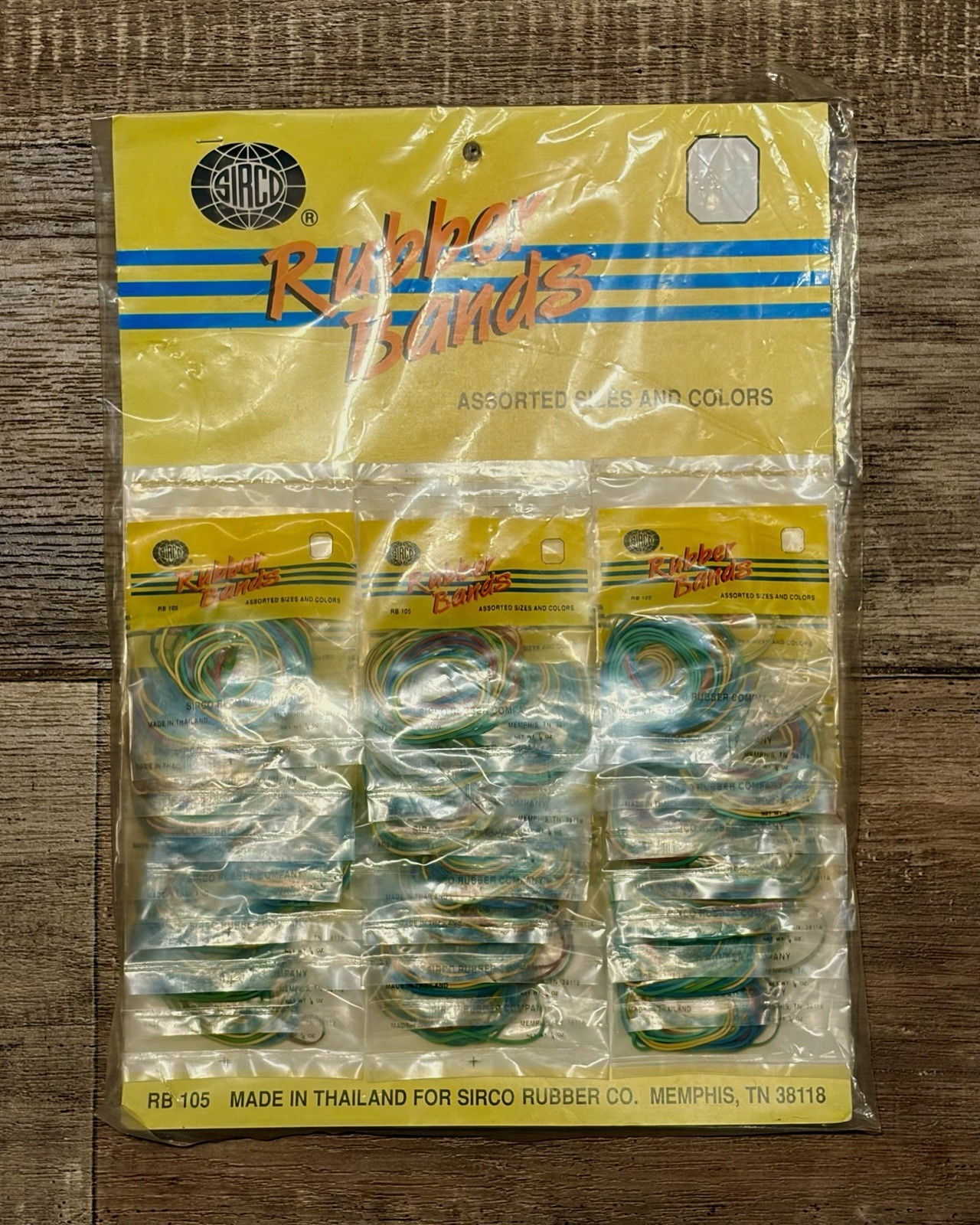 Vintage Sirco Rubber Bands Store Display New Old Stock Sealed Vintage Sirco Rubber Bands Store Display New Old Stock Sealed