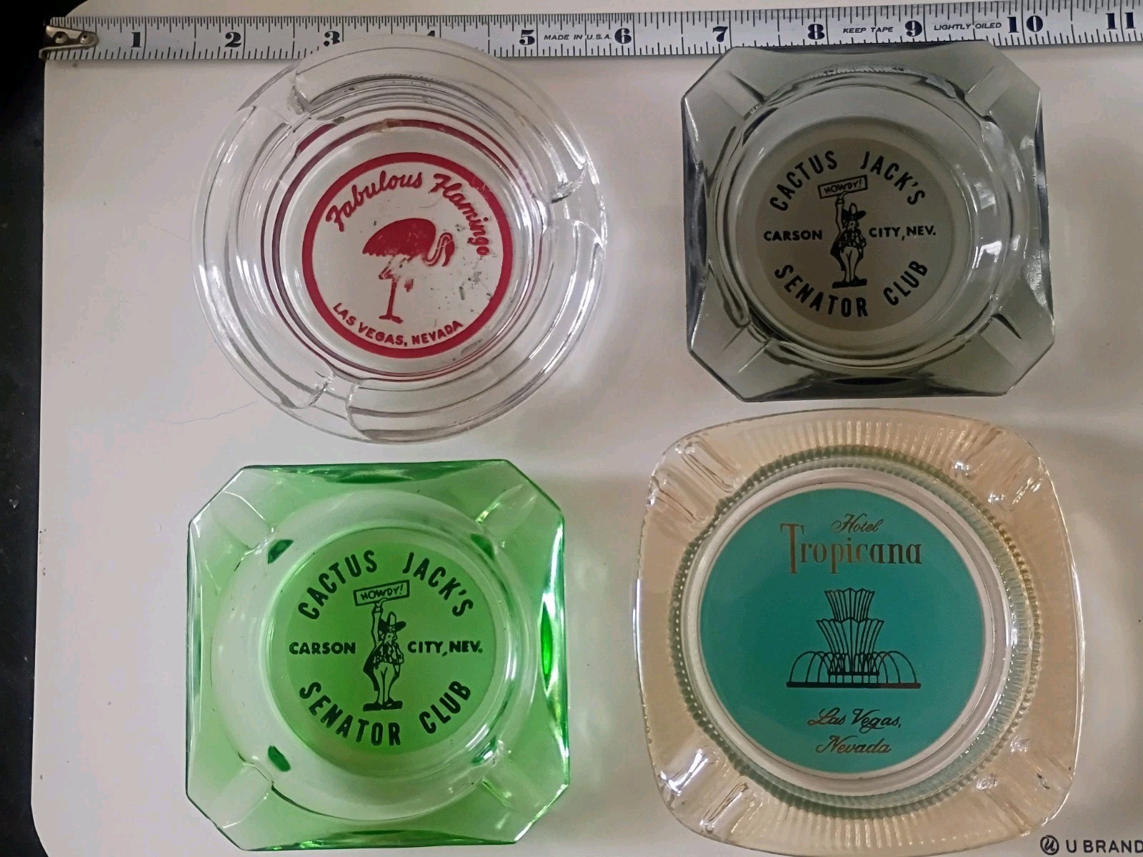 Good Vintage Las Vegas Ashtray Lot Of 12 Glass Old Casino Strip Mabel's Whorehou Good Vintage Las Vegas Ashtray Lot Of 12 Glass Old Casino Strip Mabel's Whorehou