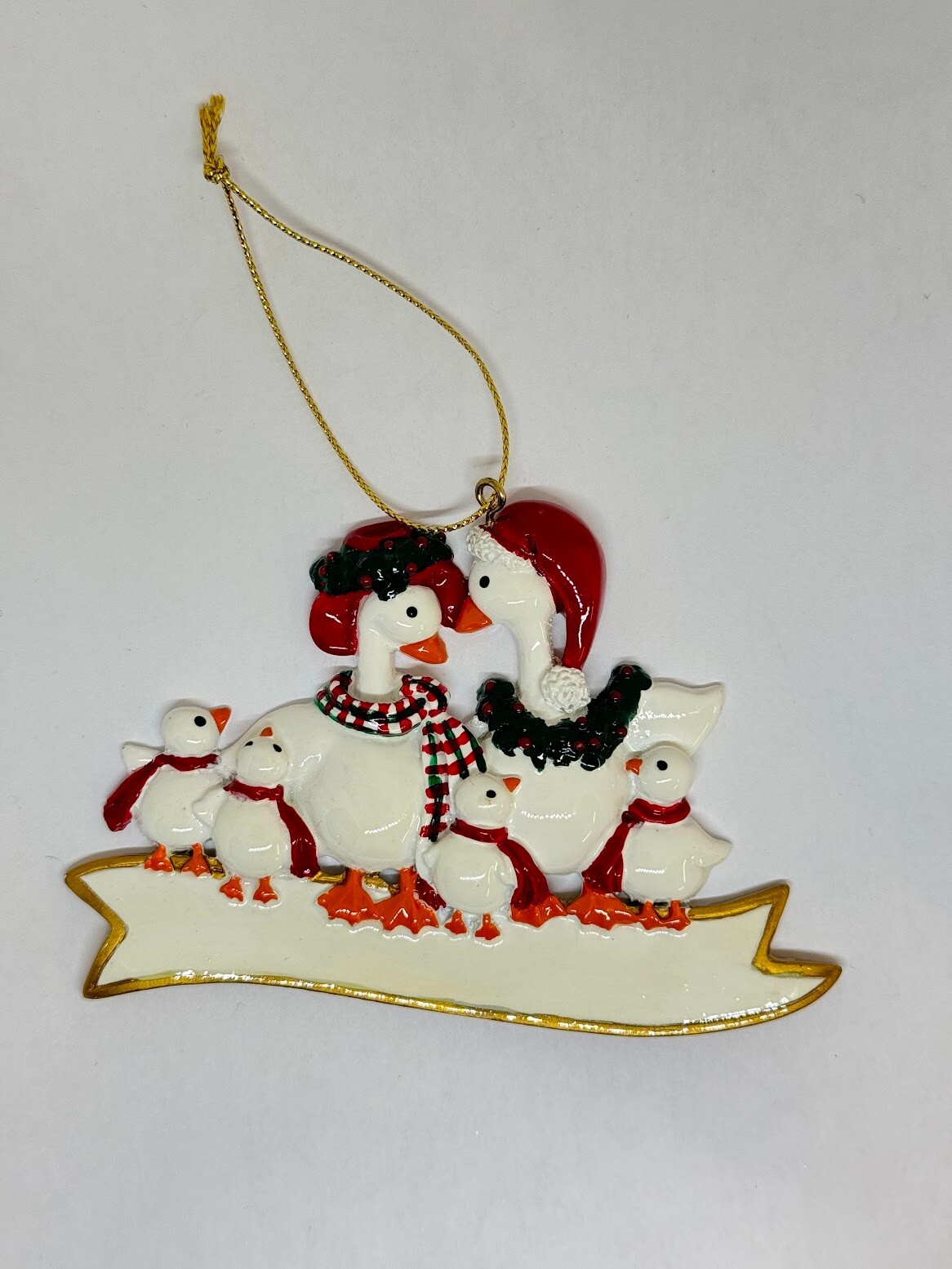 Personalized Geese Family 4 Kids Grandparents Xmas Ornament Names and  Message