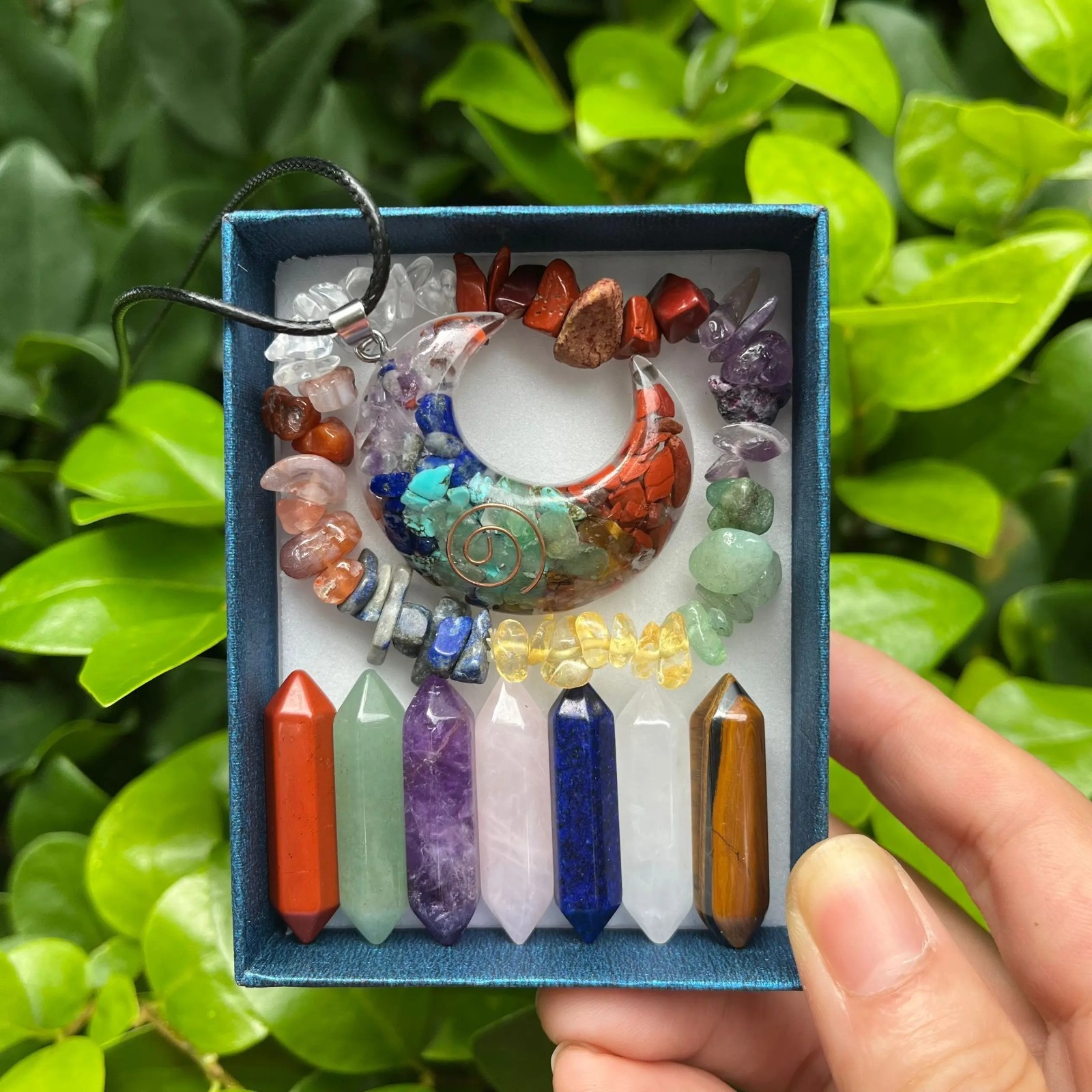 9pcs Pointed Quartz Crystal,Chakra Healing Stones And Crystals Set,Hexagon Rose 9pcs Pointed Quartz Crystal,Chakra Healing Stones And Crystals Set,Hexagon Rose