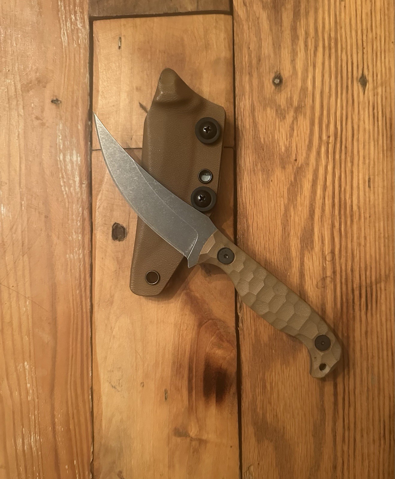 Watson Persian Custom Handmade G10 Handle Kydex Sheath Mummert Titanium Clip