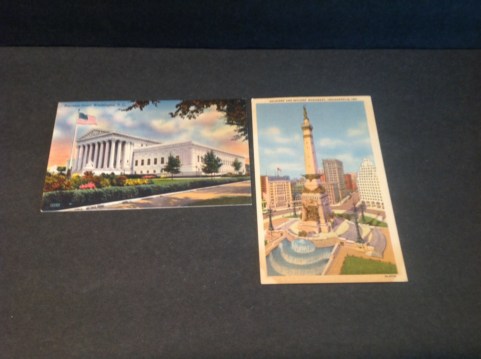 Linen Postcards- Supreme Court & Soldiers' & Sailors' Monument-Lot of 2 -Unused Linen Postcards- Supreme Court & Soldiers' & Sailors' Monument-Lot of 2 -Unused