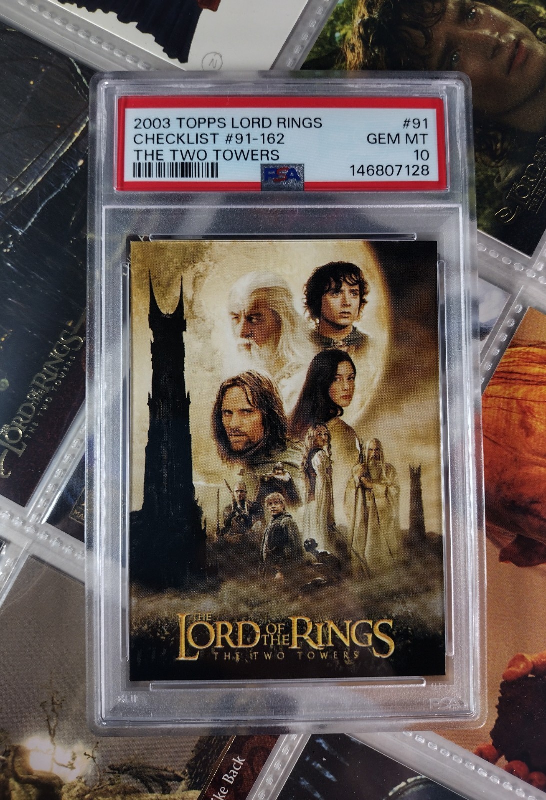 PSA 10 GEM MT | 2003 Topps Lord Rings Checklist Two Towers #91 | with Goodies PSA 10 GEM MT | 2003 Topps Lord Rings Checklist Two Towers #91 | with Goodies