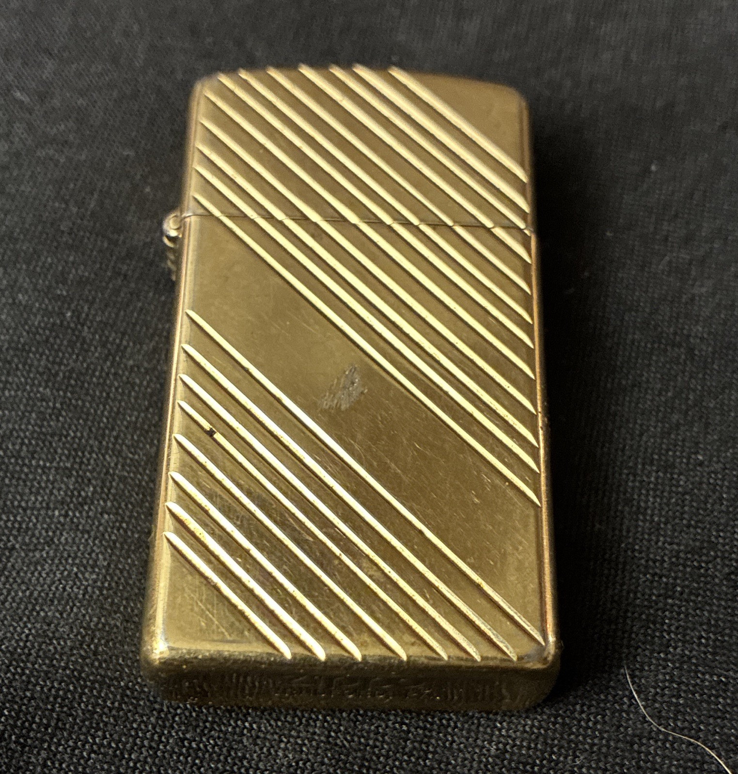 Zippo vintage, gold plated Lighter Bradford, PA Diagonal Stripe Pattern Zippo vintage, gold plated Lighter Bradford, PA Diagonal Stripe Pattern