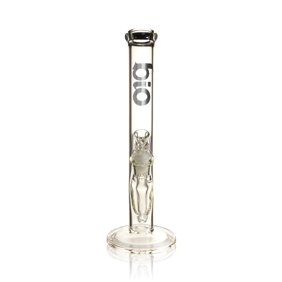 BIO Glass 38 Special Classic Straight Water Pipe | Silver | 14mm | 12\ BIO Glass 38 Special Classic Straight Water Pipe | Silver | 14mm | 12\