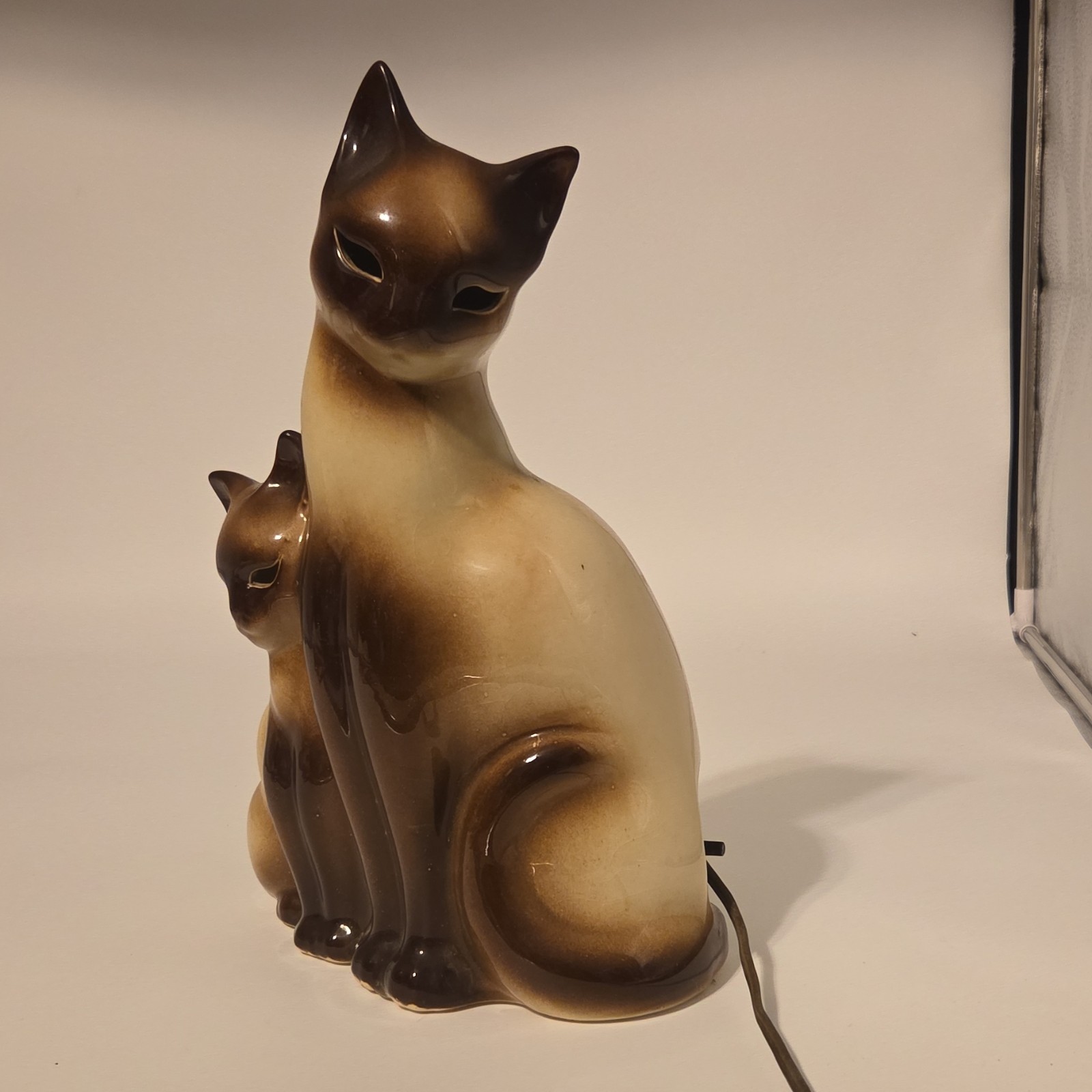 Vintage Kron Siamese Cat TV Lamp MCM 1950s Ceramic Works No Chips Vintage Kron Siamese Cat TV Lamp MCM 1950s Ceramic Works No Chips