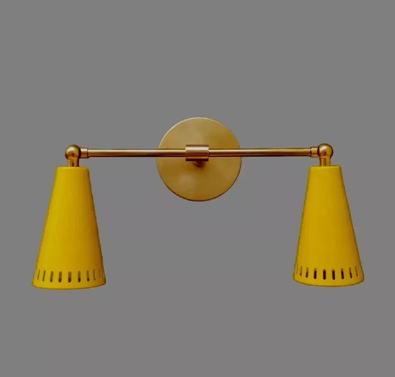 Share Italian Mid Century Brass Wall Sconce 2 Light Sputnik Modern Wall Lamp G