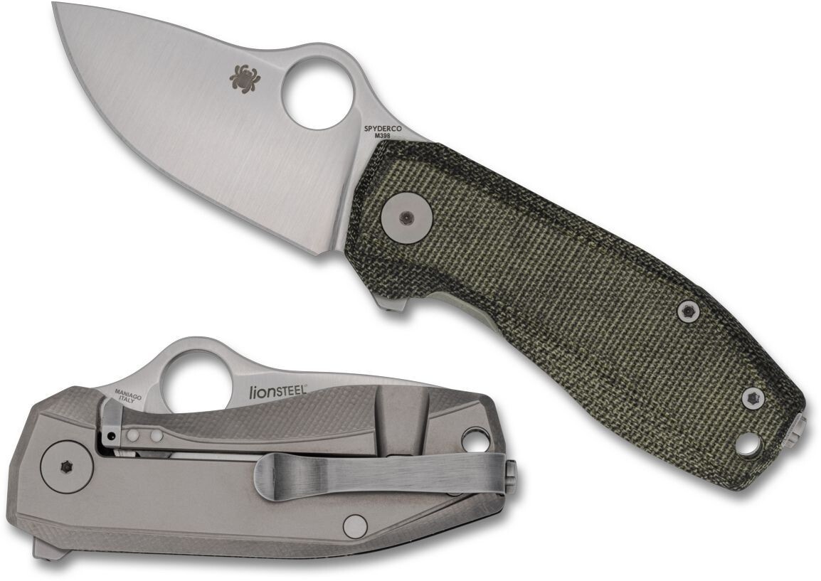 Spyderco SpyNano Flash Batch M398 Satin Blade Micarta/Titanium Handles C268MTIP Spyderco SpyNano Flash Batch M398 Satin Blade Micarta/Titanium Handles C268MTIP