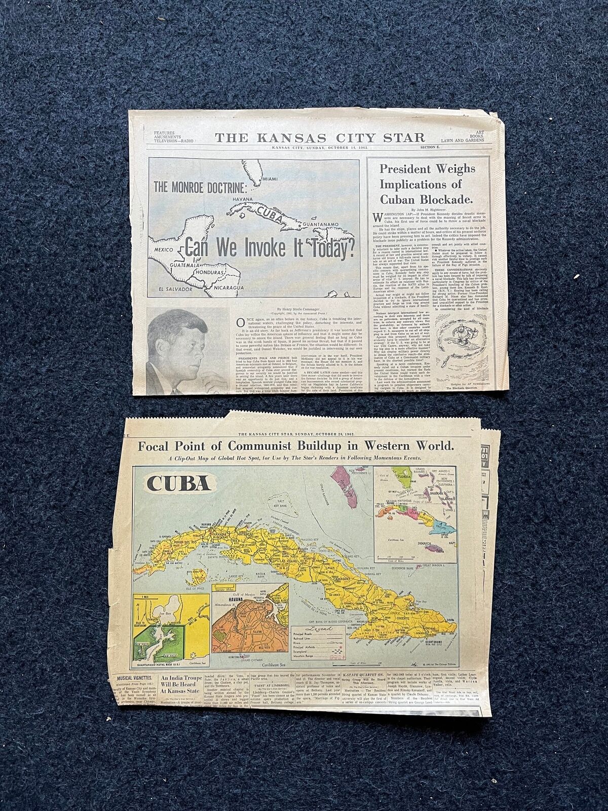 1962 Cold War Cuban Missile Crisis - Russian Warships Travel To Cuba - US Block