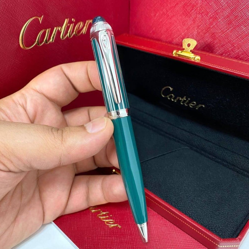 NEW Cartier Roadster Green Ballpoint Pen Luxury VIP Gift Box Rare 2026