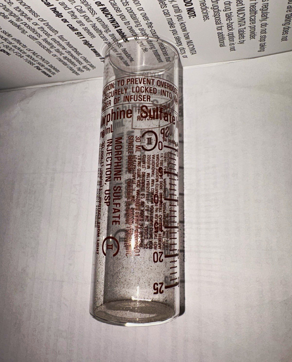 Vintage Empty Morphine Injection Vial Pharmaceutical Collectible Medicine Bottle Vintage Empty Morphine Injection Vial Pharmaceutical Collectible Medicine Bottle