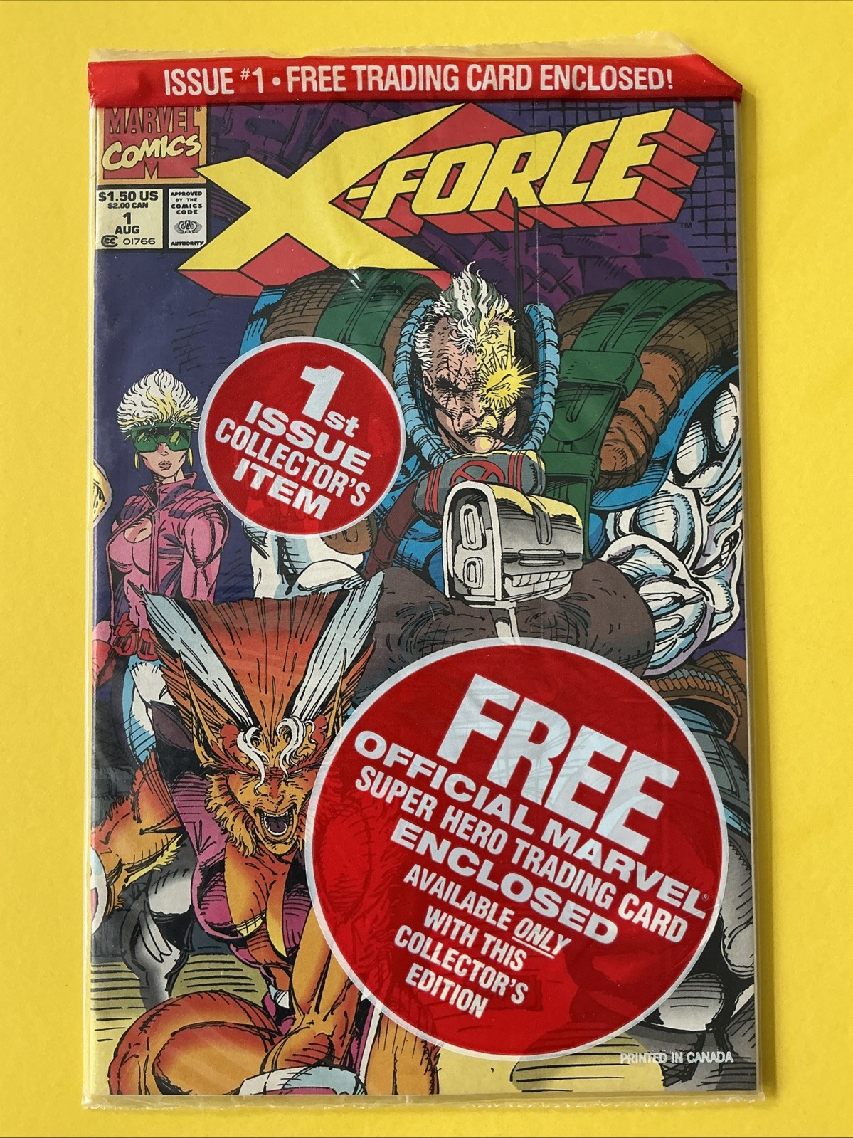 X-Force #1 (1991) 1st Print Newsstand Factory Sealed X-Force Card 01766 X-Force #1 (1991) 1st Print Newsstand Factory Sealed X-Force Card 01766