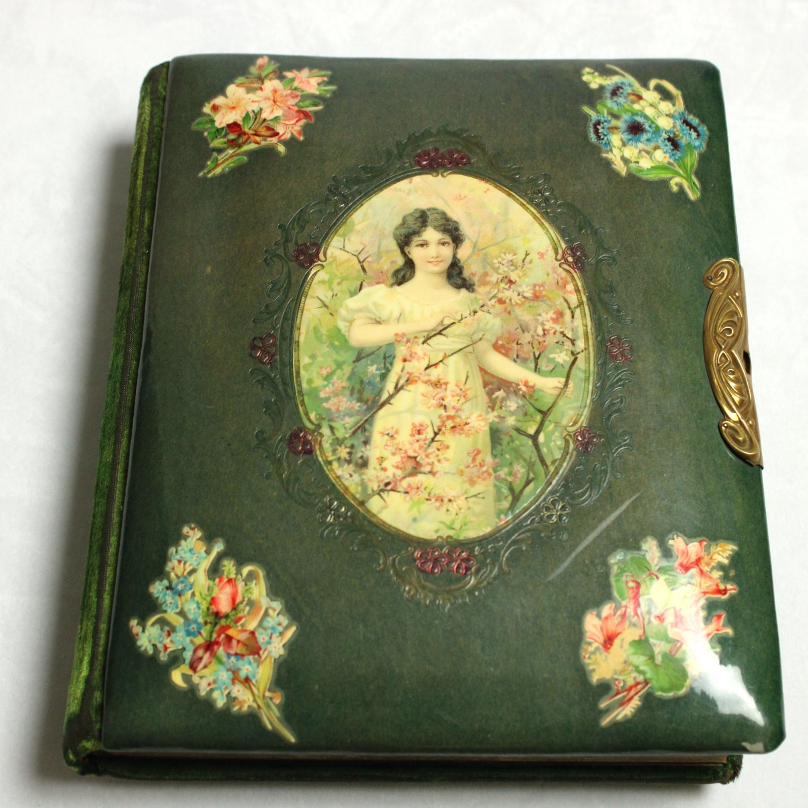 Antique Victorian 1800s Cabinet Card Photo Album w/ Young Lady + 2 Photos Antique Victorian 1800s Cabinet Card Photo Album w/ Young Lady + 2 Photos