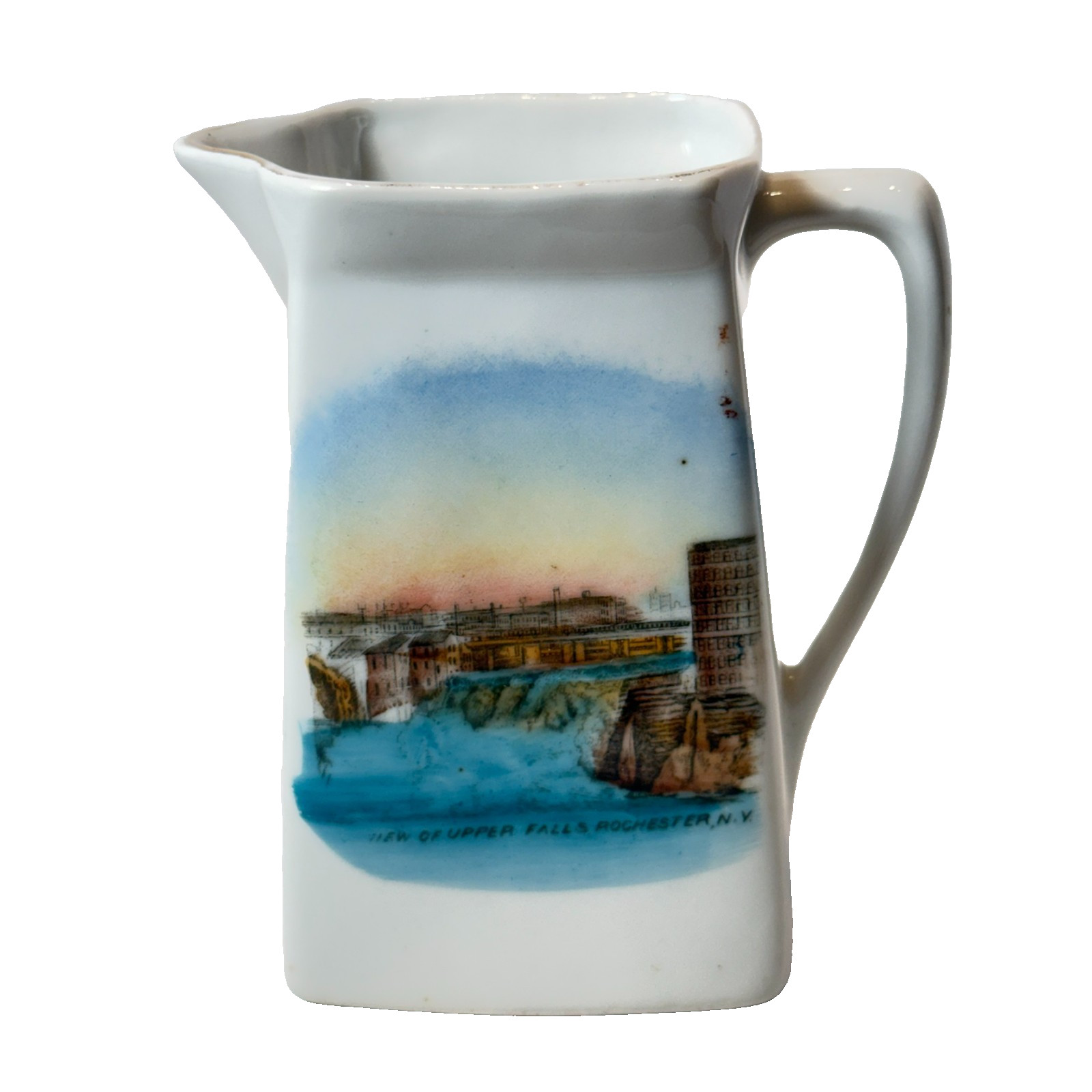ROCHESTER NY Falls NEW YORK ANTIQUE Souvenir China TRINKET CREAMER ROCHESTER NY Falls NEW YORK ANTIQUE Souvenir China TRINKET CREAMER