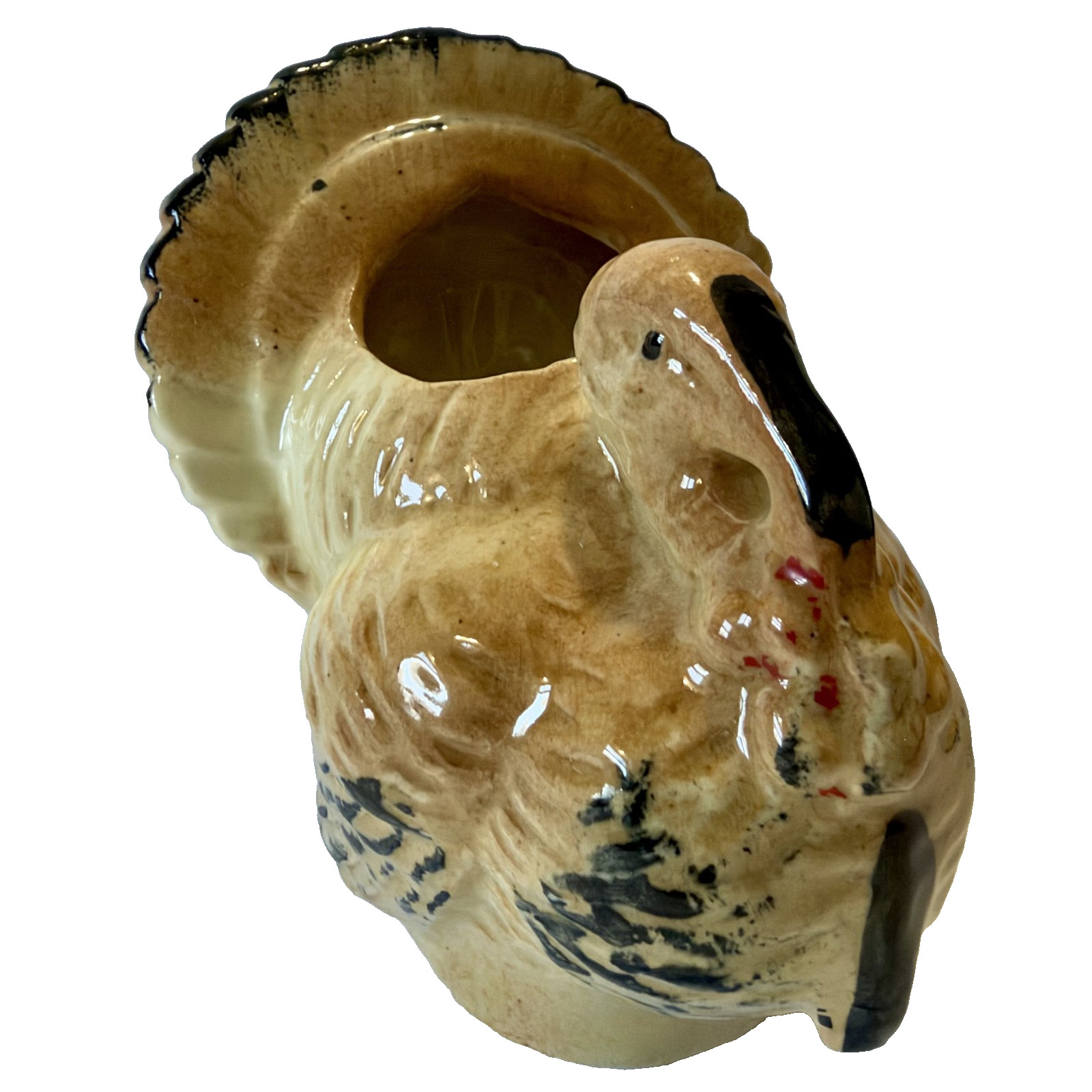 Morton Pottery Ceramic Turkey Planter 4 3/4x 4 1/2 In Vintage Thanksgiving Fall Morton Pottery Ceramic Turkey Planter 4 3/4x 4 1/2 In Vintage Thanksgiving Fall