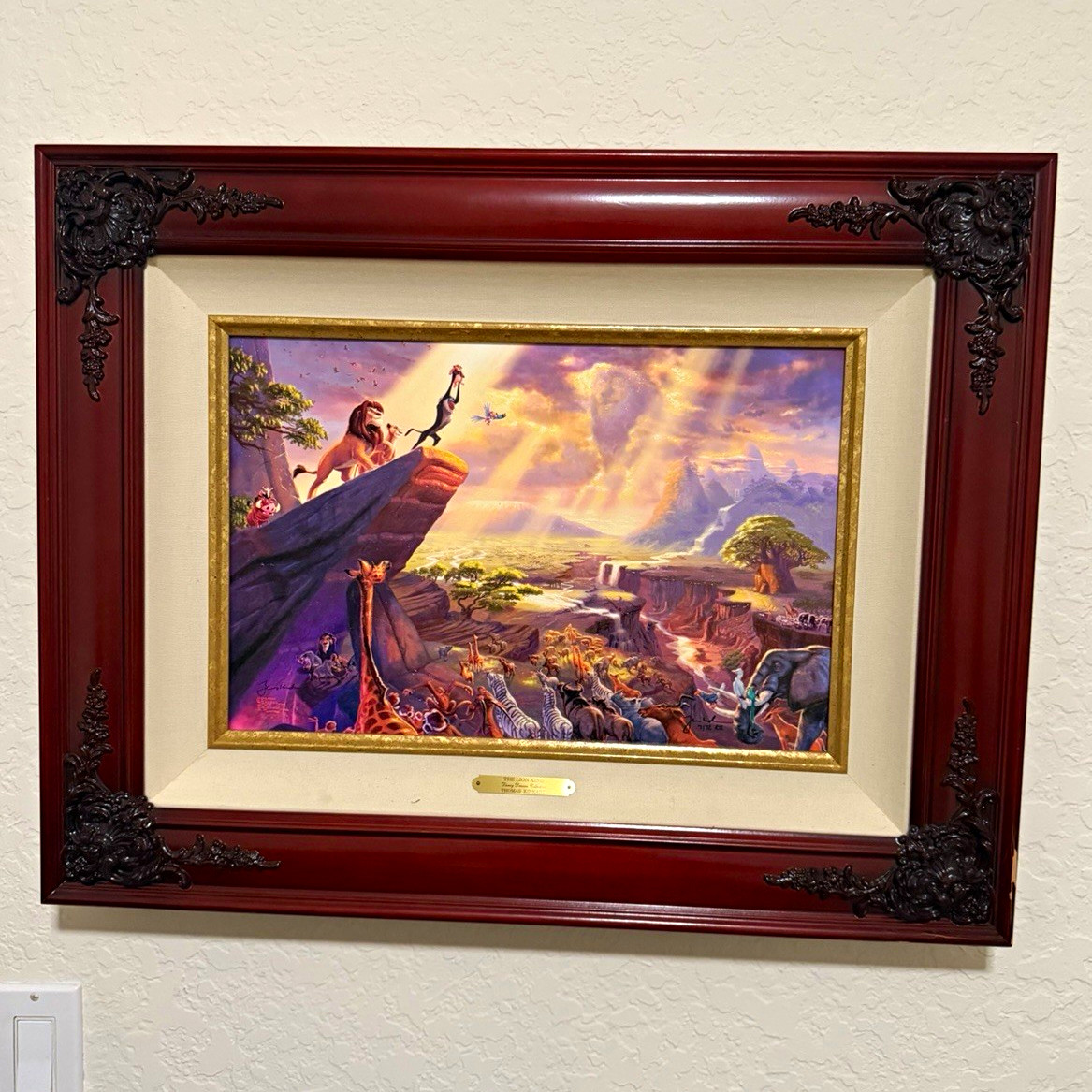 Thomas Kinkade Disney Dreams Collection The Lion King Disney Print 2011 Thomas Kinkade Disney Dreams Collection The Lion King Disney Print 2011