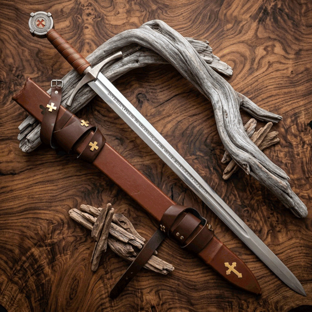 Faithkeeper Knights Templar Sword Handmade Medieval Crusader Replica Collectible Faithkeeper Knights Templar Sword Handmade Medieval Crusader Replica Collectible