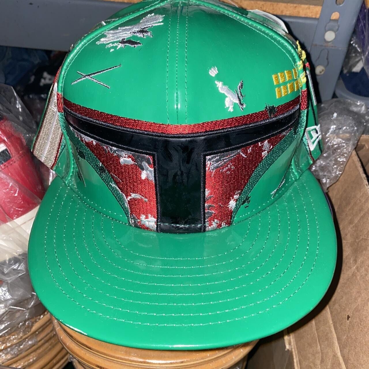 Star Wars New Era Boba fet 59fifty Armour Cap Fitted Size 7 1/2 Skywalker used