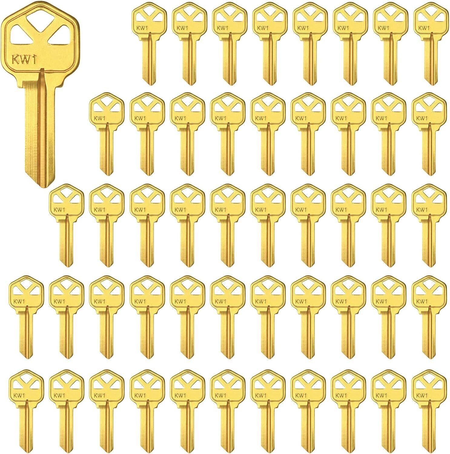 NEW 50PCS KW1 Blank Key Blanks Uncut Blank Keys Copper Structures Blank Keys . NEW 50PCS KW1 Blank Key Blanks Uncut Blank Keys Copper Structures Blank Keys .