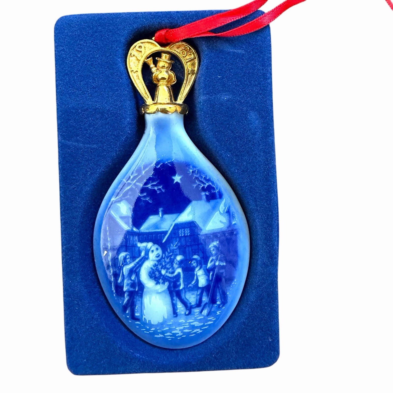 Vintage 1987 Bing & Grondahl Christmas Drop Ornament Juledråben Original Box B&G