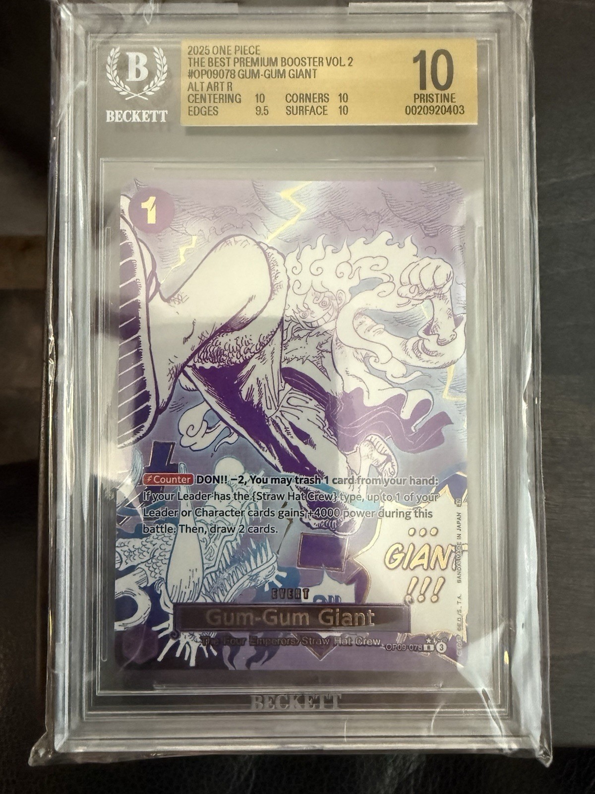 One piece gum gum giant bgs 10 Fresh Pull Beautiful