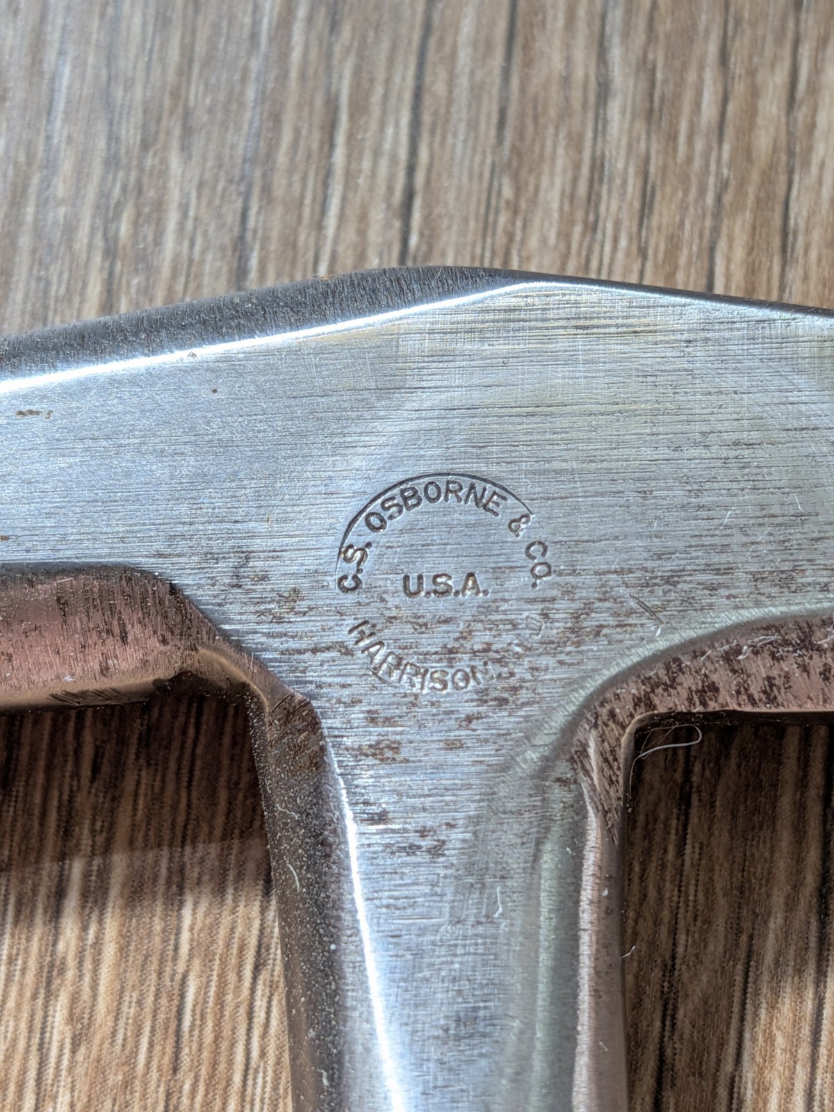 vintage C.S. Osborne French Saddler's Hammer #55 vintage C.S. Osborne French Saddler's Hammer #55