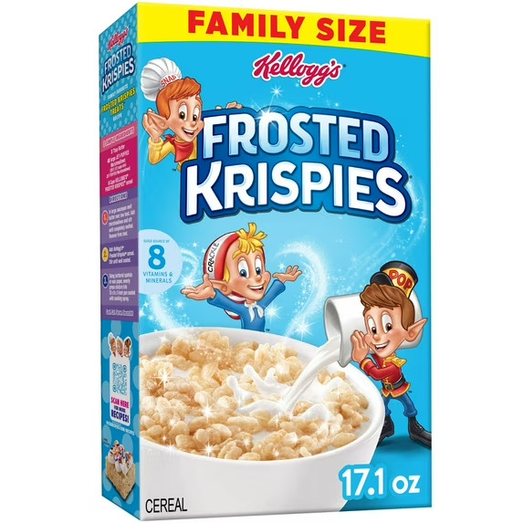 Kellogg's Frosted Krispies Frosted Flavor Breakfast Cereal, Kids Snacks, Family Kellogg's Frosted Krispies Frosted Flavor Breakfast Cereal, Kids Snacks, Family