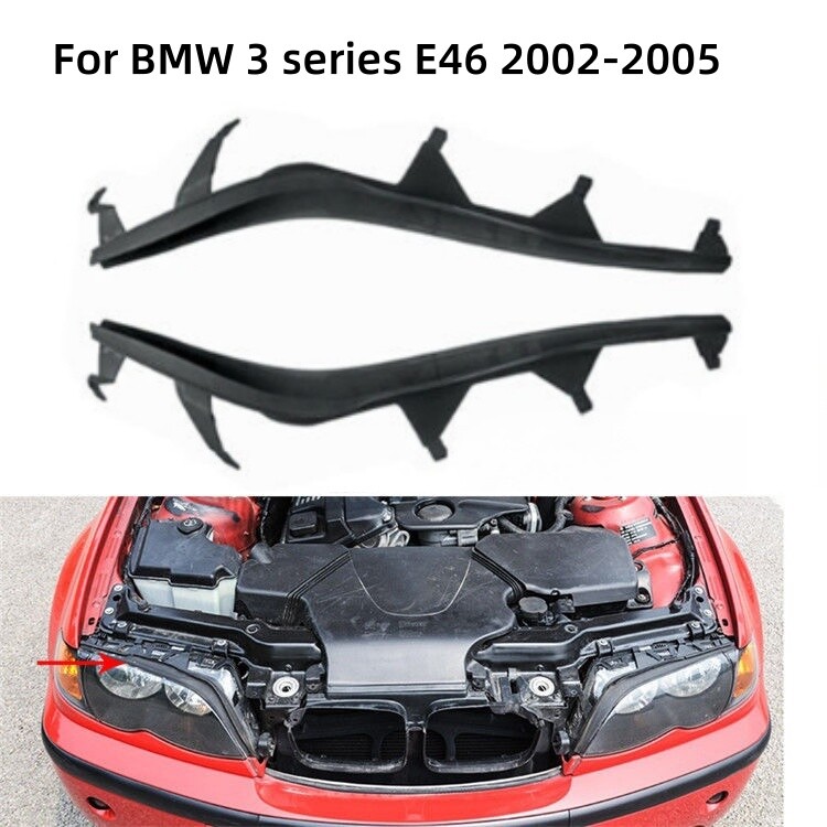 Left & Right Headlight Upper Cover Gasket for 2002-2005 BMW E46 4-Door Sedan