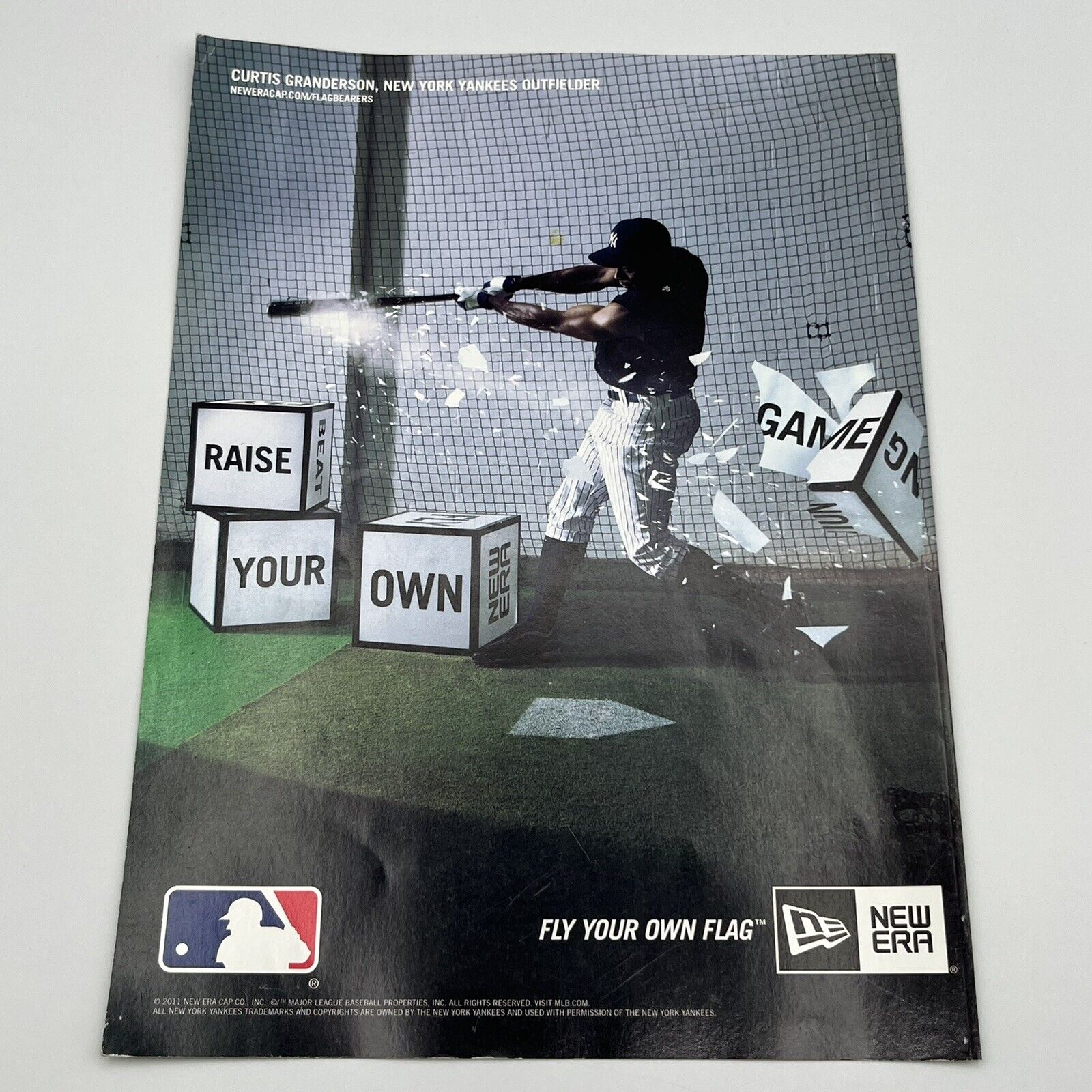 New Era Curtis Granderson New York Yankees Outfielder 2011 Print Ad 8\