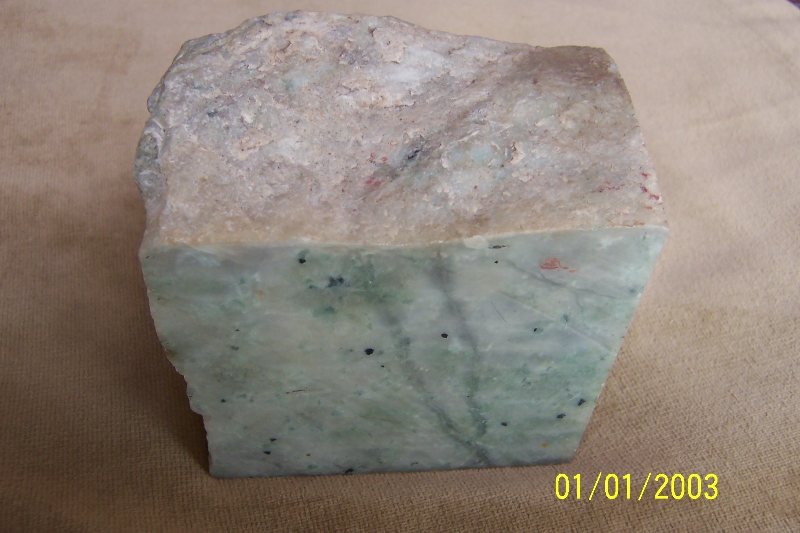 Nephrite JADE-3.9 lb block of light green nephrite Nephrite JADE-3.9 lb block of light green nephrite