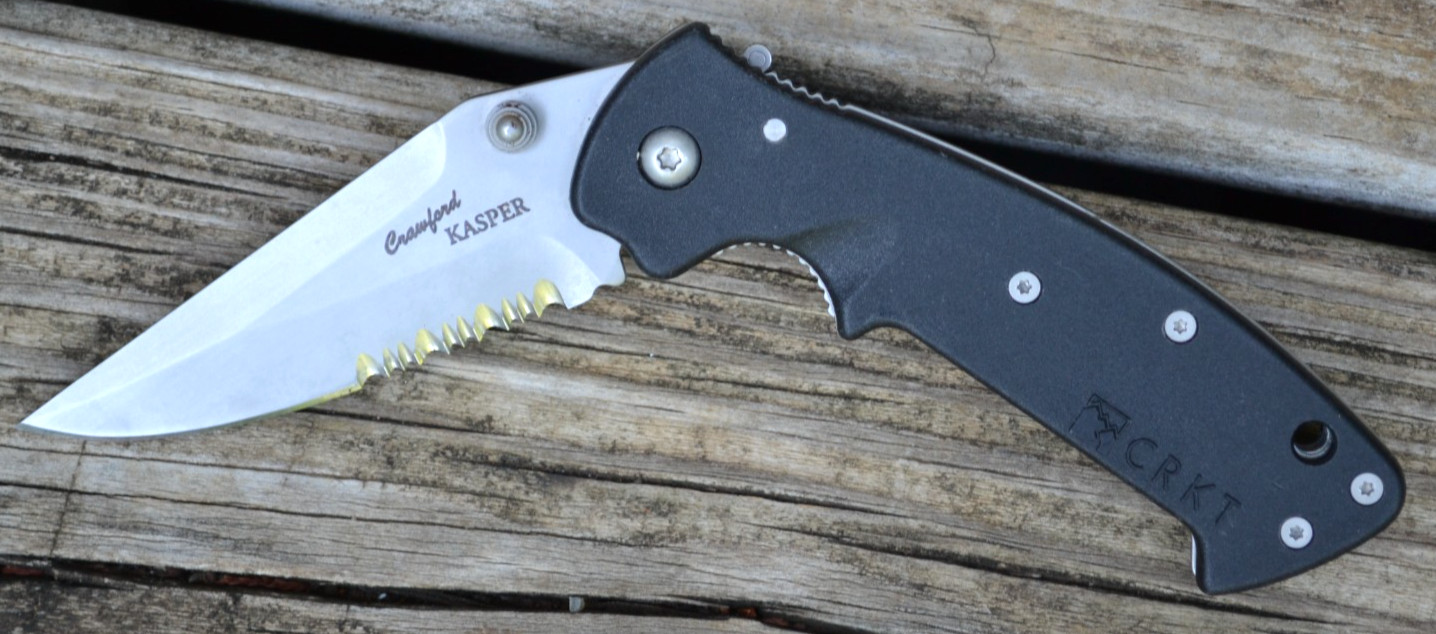 OEM CRKT 6782 Crawford Kasper Combo Blade Liner-Lock Folding Pocket Knife--Great OEM CRKT 6782 Crawford Kasper Combo Blade Liner-Lock Folding Pocket Knife--Great