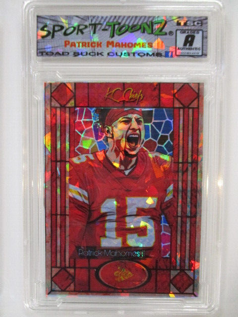 2023 Patrick Mahomes II Stained Glass SP /200 Ice Refractor Sport-Toonz zx2 rc