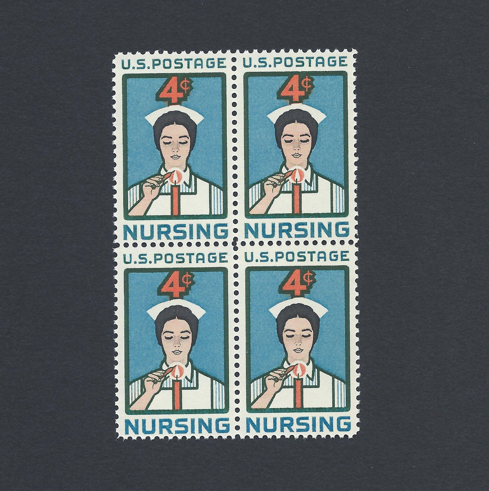 100 Years of Nursing - Vintage Mint Set of 4 Stamps 65 Years Old 100 Years of Nursing - Vintage Mint Set of 4 Stamps 65 Years Old