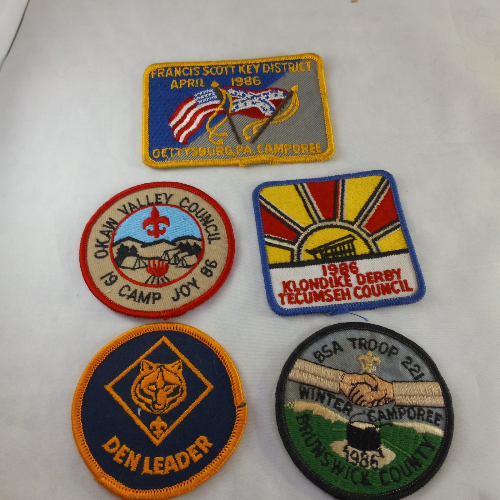 Vintage Boy Scout 80s Patch Lot (5 Patches) Gettysburg, Council, Camps (Used) Vintage Boy Scout 80s Patch Lot (5 Patches) Gettysburg, Council, Camps (Used)