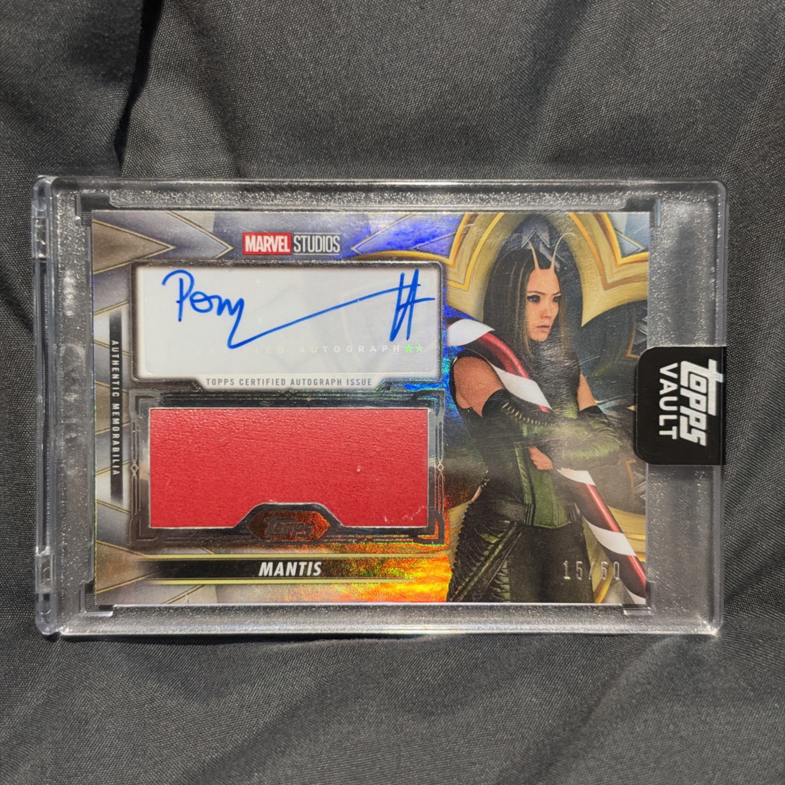 2026 Topps Vault Marvel Vault Mantis Auto Candy Cane Pom Klementieff /50 2026 Topps Vault Marvel Vault Mantis Auto Candy Cane Pom Klementieff /50