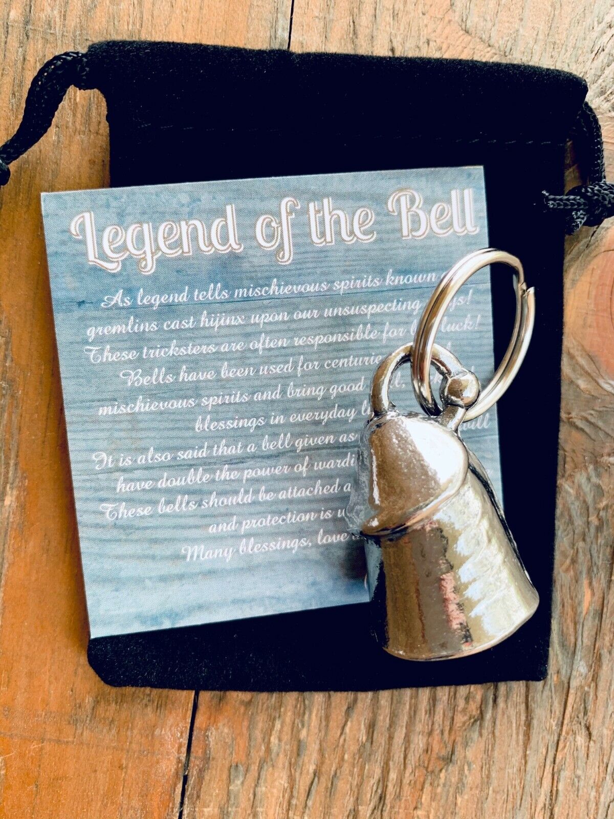 Prince Albert GUARDIAN Bell of Good Luck fortune pet keychain gift body art 