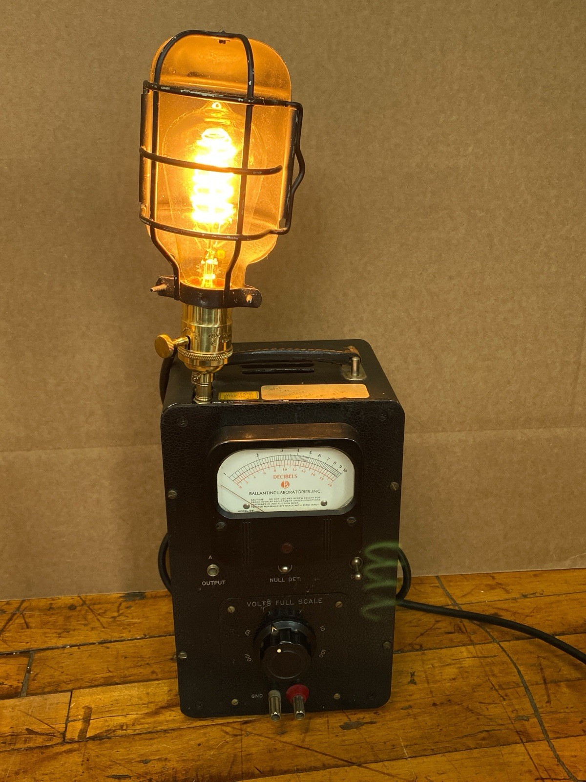 Custom Vintage Ballantine 310 Voltmeter Industrial Steampunk Meter Lamp