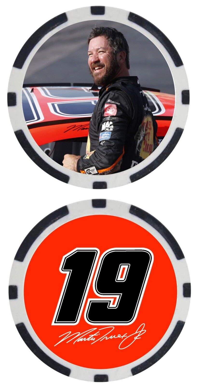 MARTIN TRUEX JR - NASCAR RACER - POKER CHIP - ***SIGNED/AUTO***