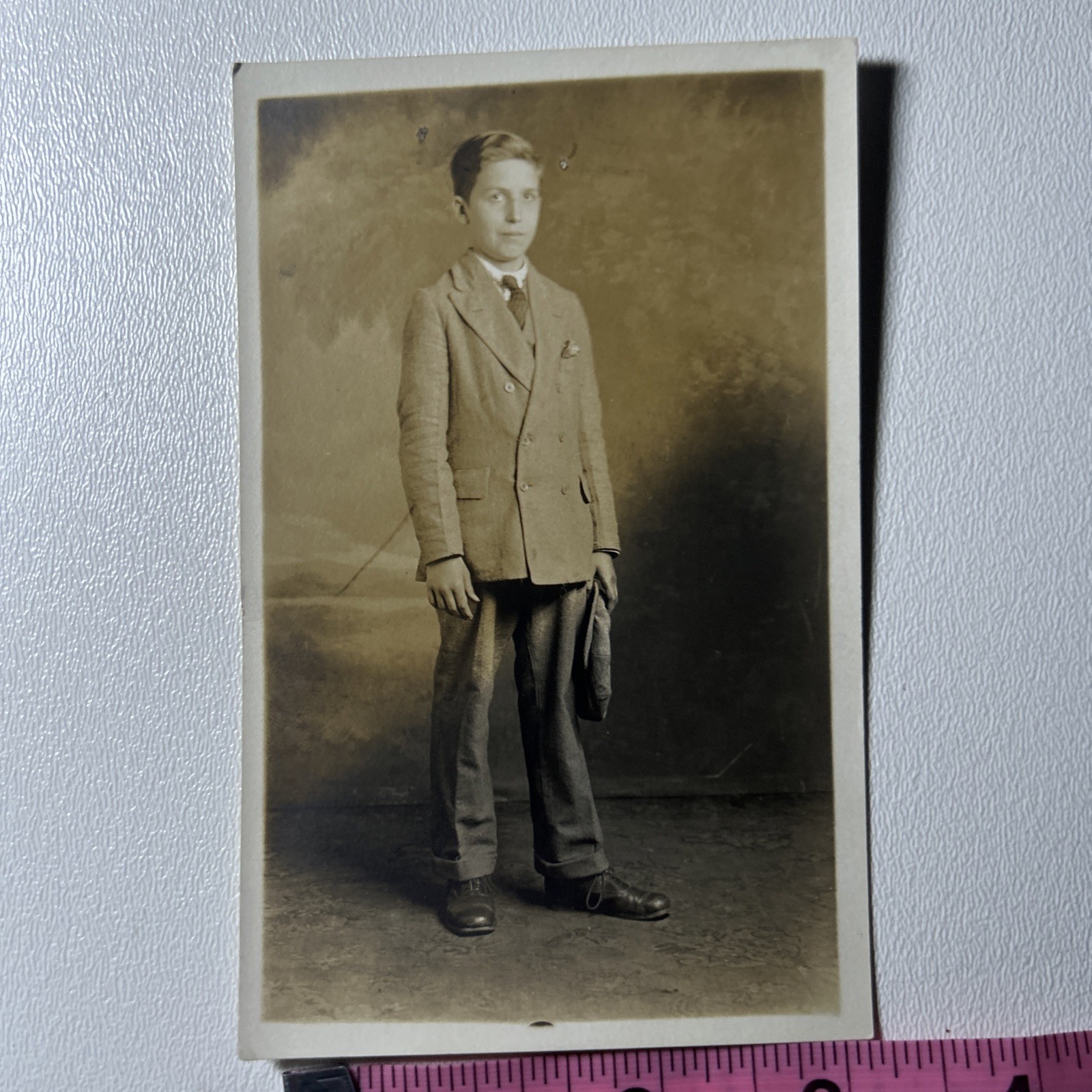 Vintage Antique C1910 Postcard Boy in Suit Portrait RPPC Real Photo Postcard Vintage Antique C1910 Postcard Boy in Suit Portrait RPPC Real Photo Postcard