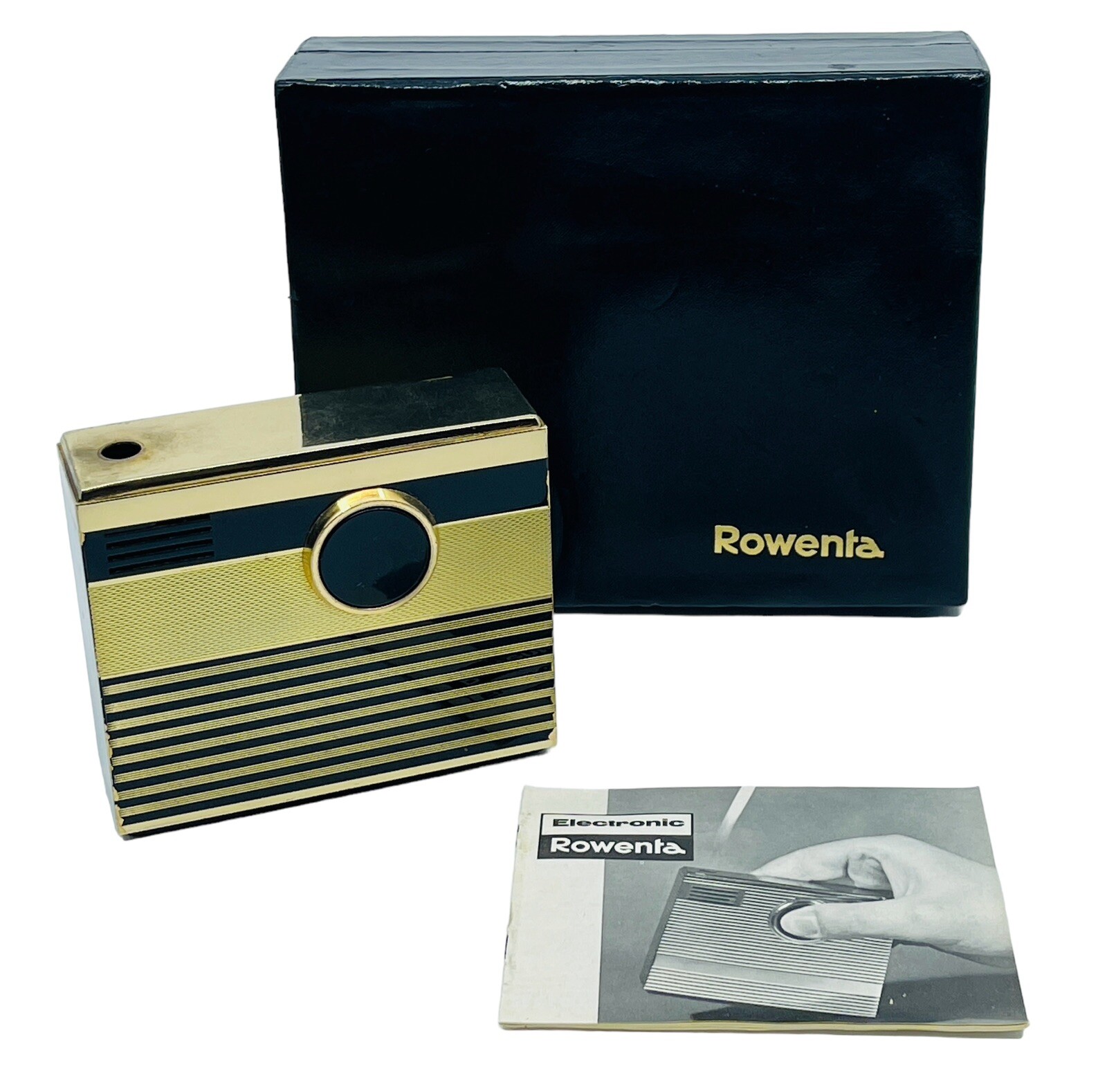 Vintage Rowenta Art Deco Electronic Table Lighter Camera Design Germany RARE Vintage Rowenta Art Deco Electronic Table Lighter Camera Design Germany RARE
