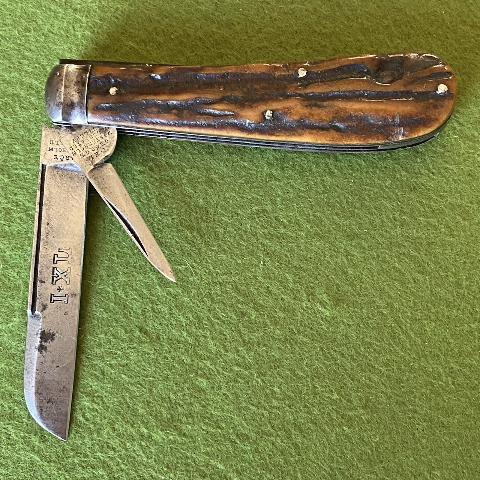 Old Vintage Wostenholm IXL 1800s Era Large Curved Jack Pocket Knife Old Vintage Wostenholm IXL 1800s Era Large Curved Jack Pocket Knife