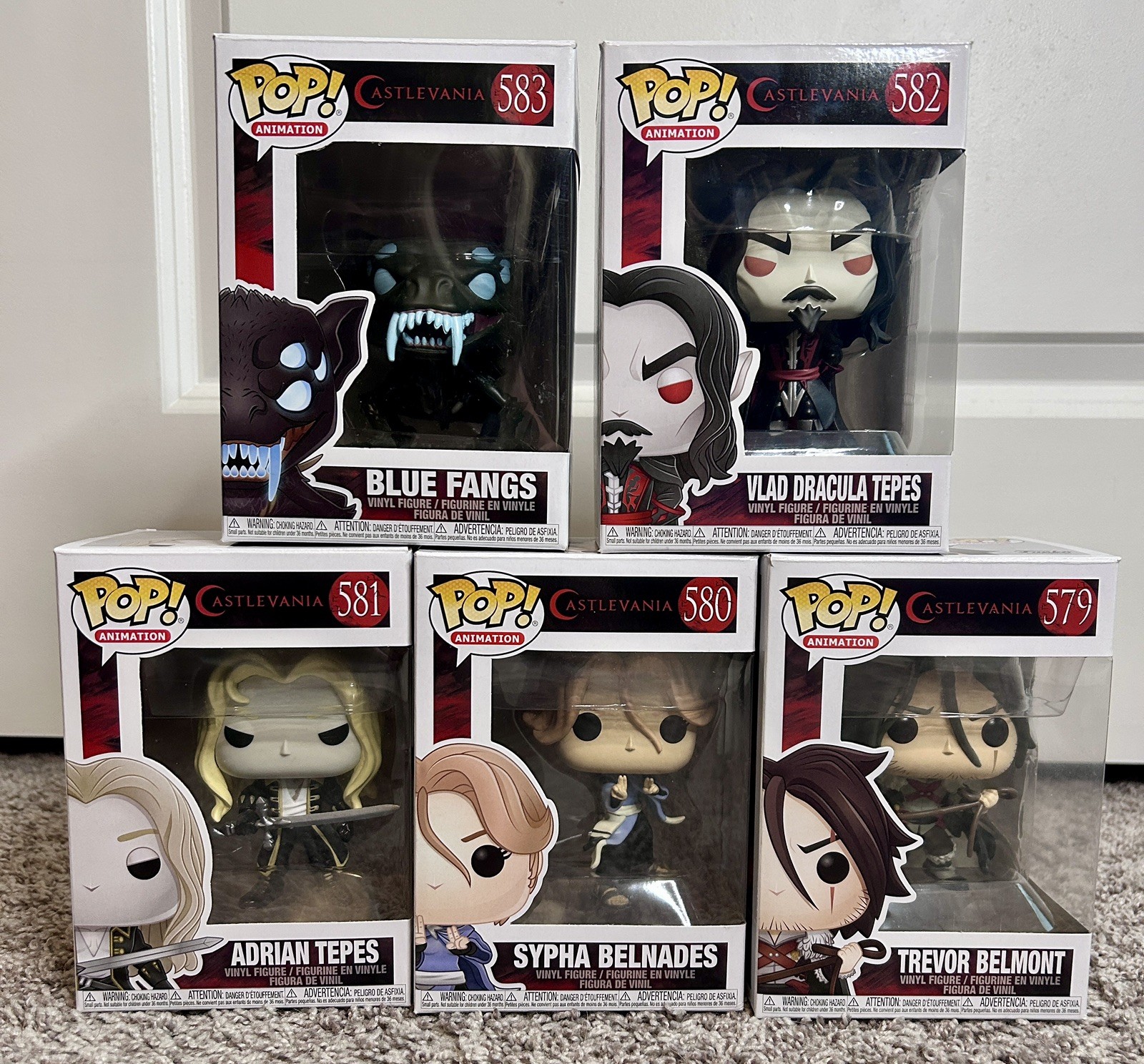 Funko Pop Castlevania Netflix 5 Figure Set #579-583 - IN BOX Funko Pop Castlevania Netflix 5 Figure Set #579-583 - IN BOX