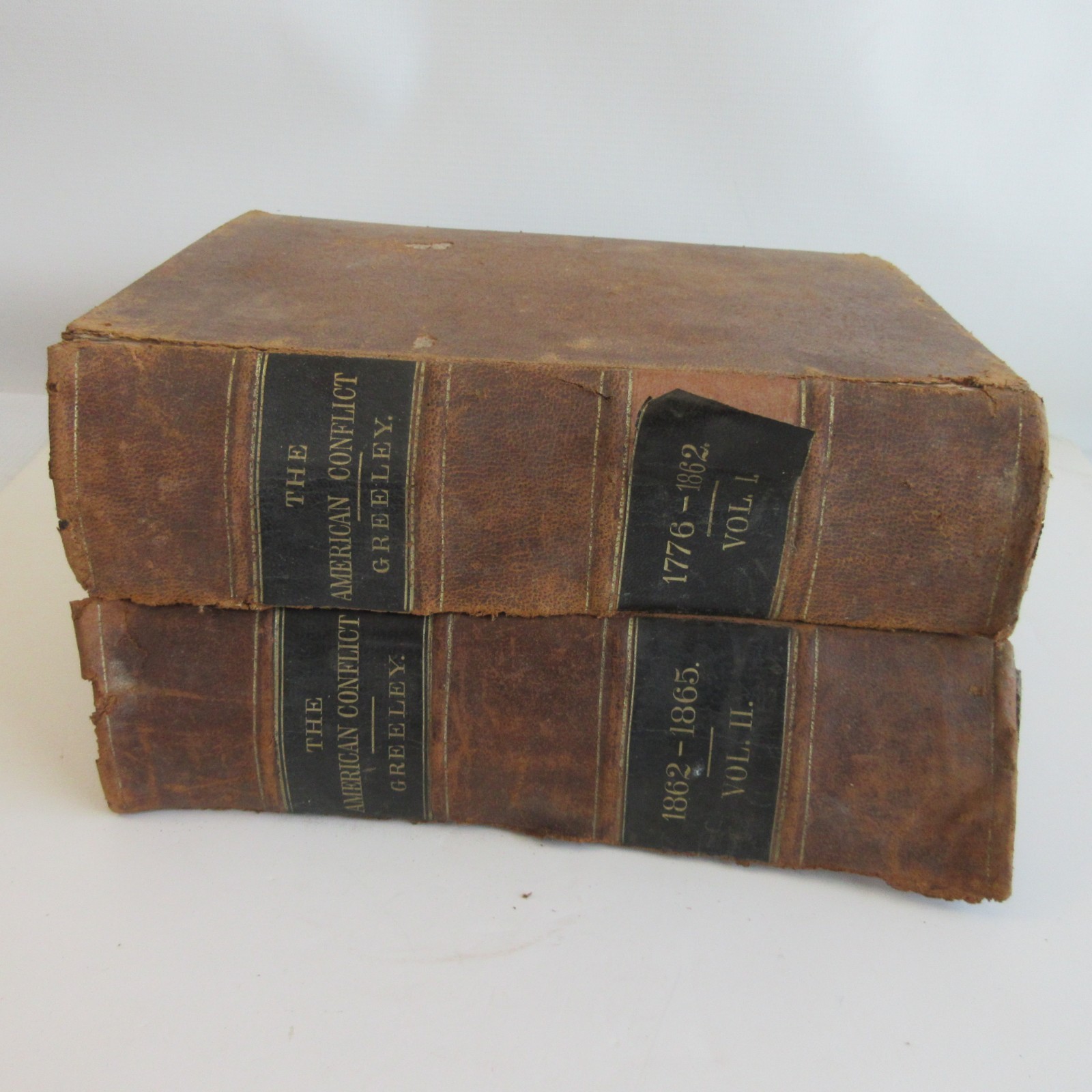 The American Conflict (2 Vols 1864~66) Greeley Civil War Slavery Lincoln 1st Ed?