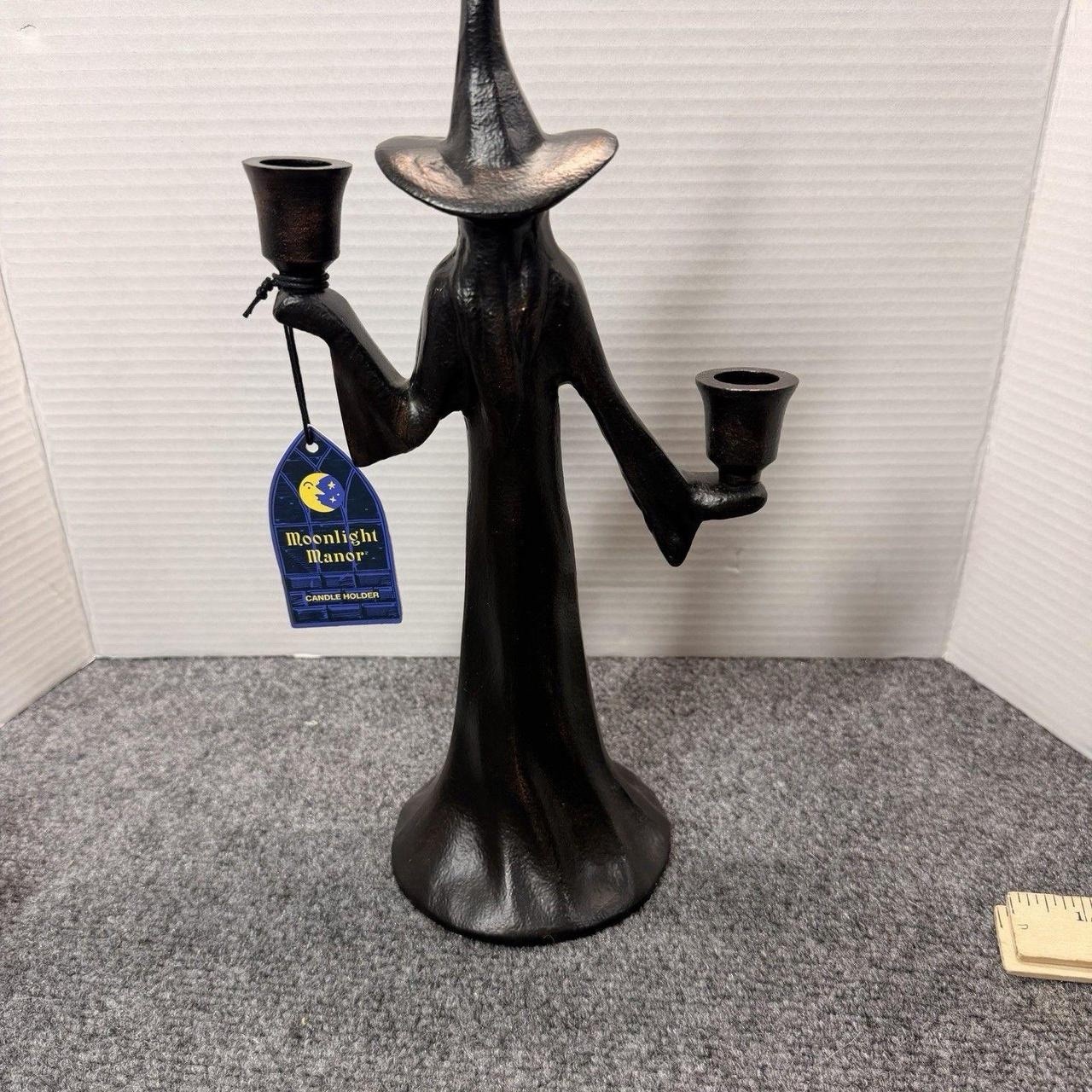 Moonlight Manor Witch Double Taper Candle Holder Halloween viral HTF PB dupe NEW Moonlight Manor Witch Double Taper Candle Holder Halloween viral HTF PB dupe NEW