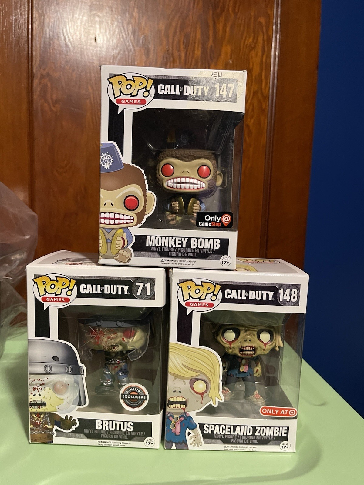 Funko Pop Call Of Duty Lot Of 3 Monkey Bomb Brutus Zombie — Rare Vaulted Funko Pop Call Of Duty Lot Of 3 Monkey Bomb Brutus Zombie — Rare Vaulted