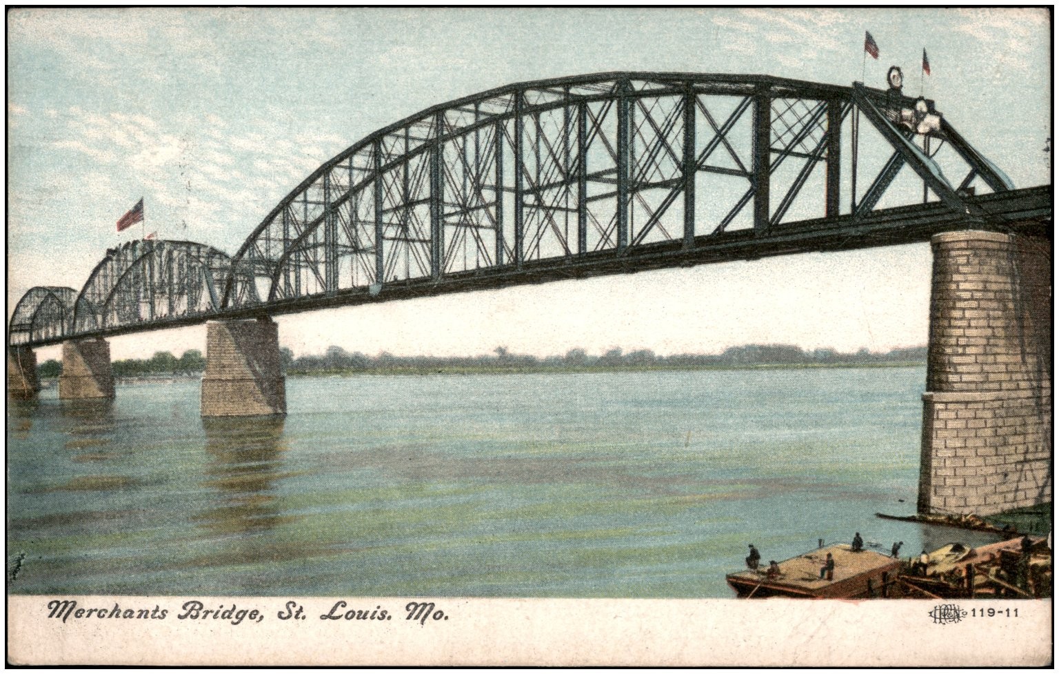 1909 Merchants Bridge St Louis MO Postcard Mississippi River Vintage Posted 1909 Merchants Bridge St Louis MO Postcard Mississippi River Vintage Posted