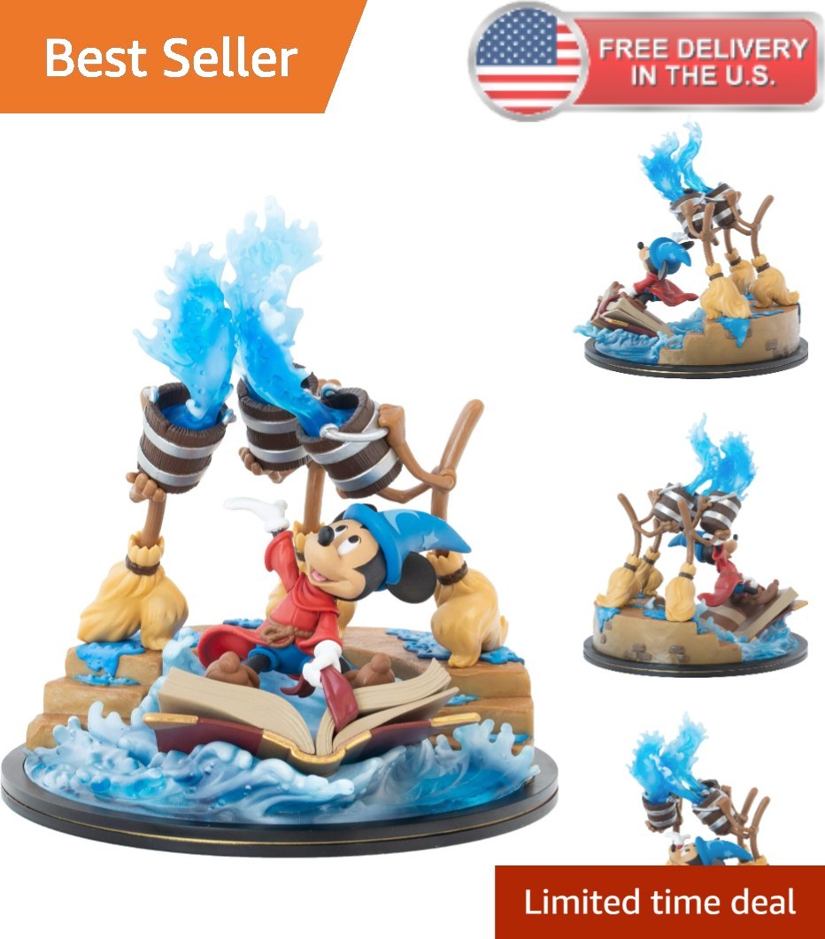 Sorcerer Mickey Apprentice Fig - Max Elite - 6.5 inch Collectible Statue Fig